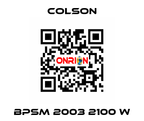 BPSM 2003 2100 W Colson