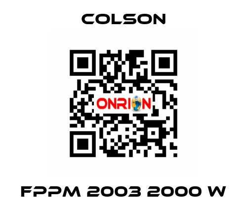 FPPM 2003 2000 W Colson