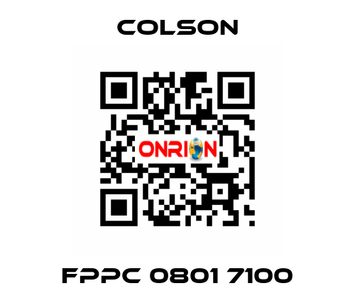 FPPC 0801 7100 Colson