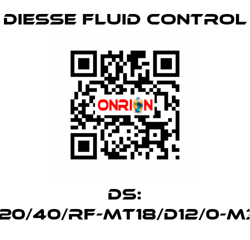 DS: LG-RBR15-20/40/RF-MT18/D12/0-M340-CS/CS DIESSE Fluid Control