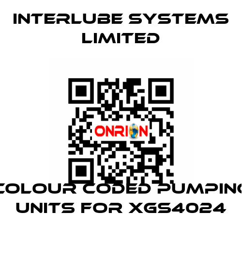 Colour coded pumping units for XGS4024 Interlube Systems Limited