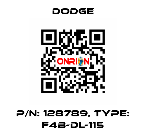 p/n: 128789, Type: F4B-DL-115 Dodge