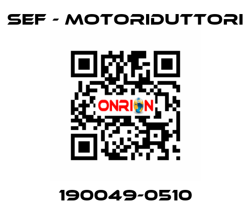 190049-0510 SEF - MOTORIDUTTORI