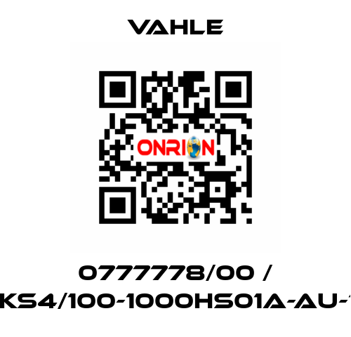 0777778/00 / VKS4/100-1000HS01A-AU-10 Vahle