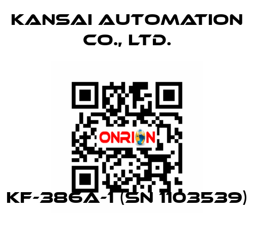 KF-386A-1 (SN 1103539) KANSAI Automation Co., Ltd.