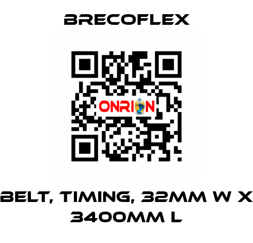 BELT, TIMING, 32MM W X 3400MM L Brecoflex