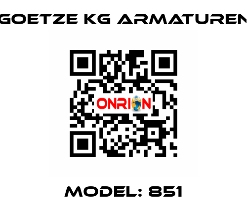 Model: 851 Goetze KG Armaturen