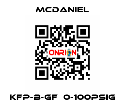 KFP-B-GF  0-100PSIg McDANIEL