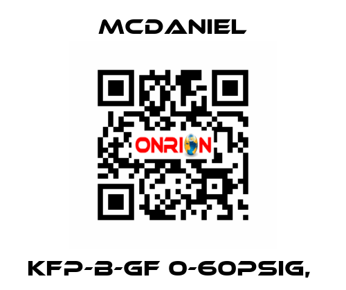 KFP-B-GF 0-60PSIg,  McDANIEL