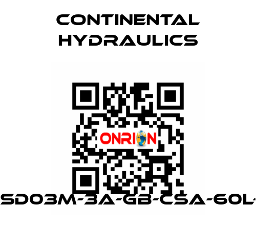 VSD03M-3A-GB-CSA-60L-C Continental Hydraulics