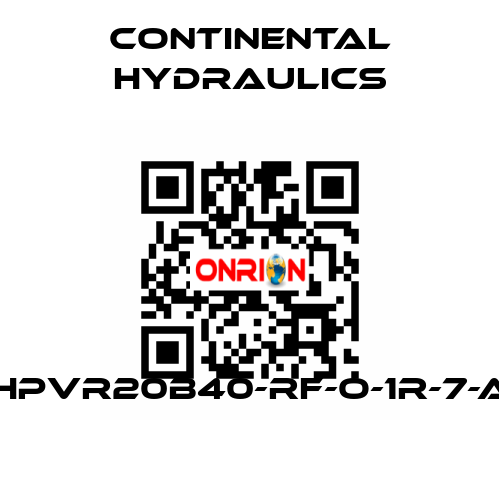 HPVR20B40-RF-O-1R-7-A Continental Hydraulics