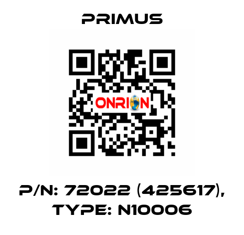 p/n: 72022 (425617), type: N10006 Primus