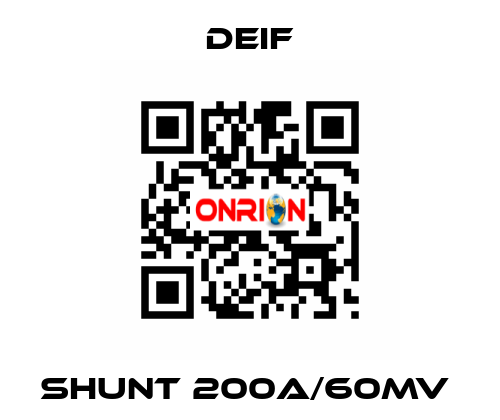 SHUNT 200A/60MV  Deif