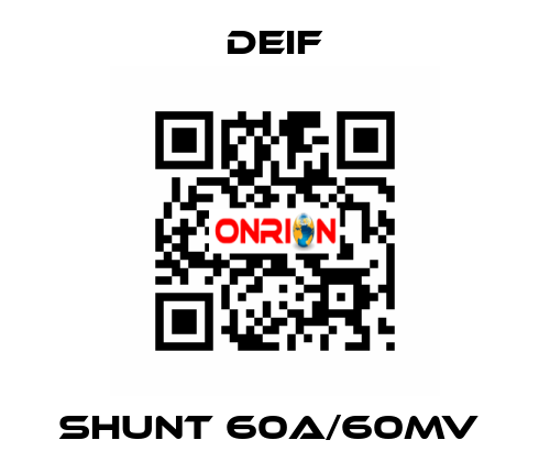 SHUNT 60A/60MV  Deif