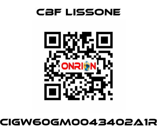 CIGW60GM0043402A1R CBF LISSONE