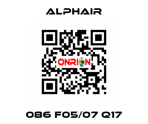 086 F05/07 Q17 Alphair