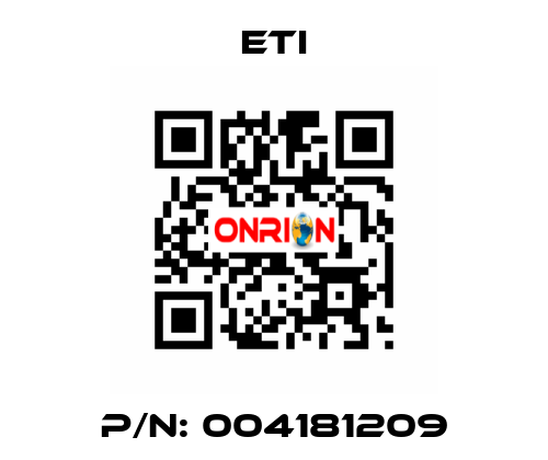 P/N: 004181209 Eti