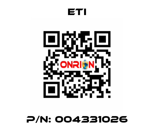 P/N: 004331026 Eti