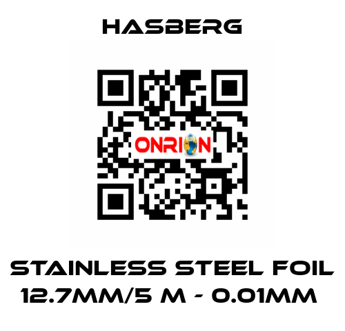 stainless steel foil 12.7mm/5 m - 0.01mm  Hasberg