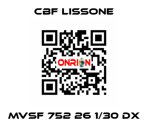 MVSF 752 26 1/30 DX CBF LISSONE