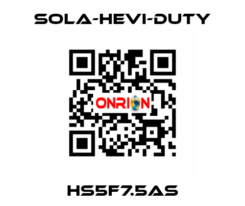 HS5F7.5AS Sola-Hevi-Duty