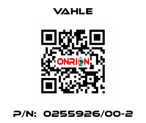 P/N:  0255926/00-2 Vahle