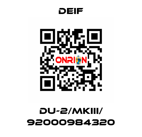 DU-2/MKIII/ 92000984320 Deif