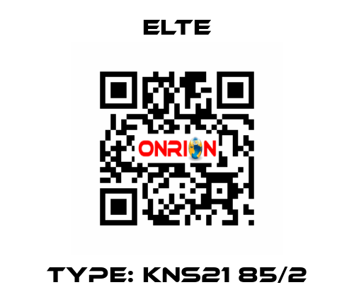 Type: KNS21 85/2 Elte