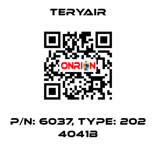 P/N: 6037, Type: 202 4041B TERYAIR