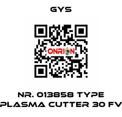 Nr. 013858 Type PLASMA CUTTER 30 FV GYS