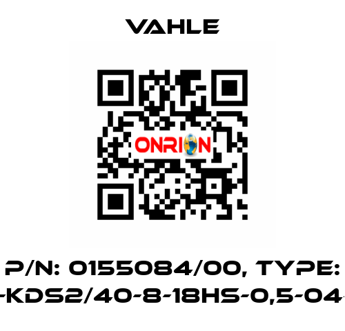 P/n: 0155084/00, Type: SA-KDS2/40-8-18HS-0,5-04-08 Vahle