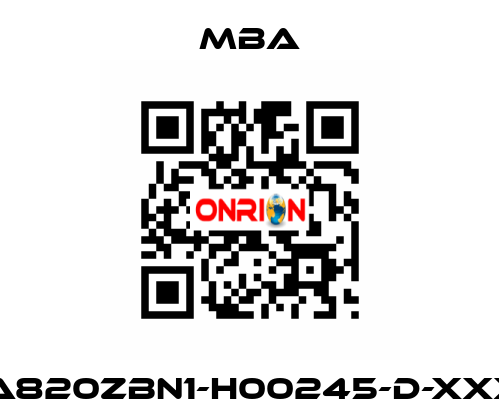 MBA820ZBN1-H00245-D-XXXXX MBA