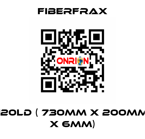 120LD ( 730mm x 200mm x 6mm) Fiberfrax