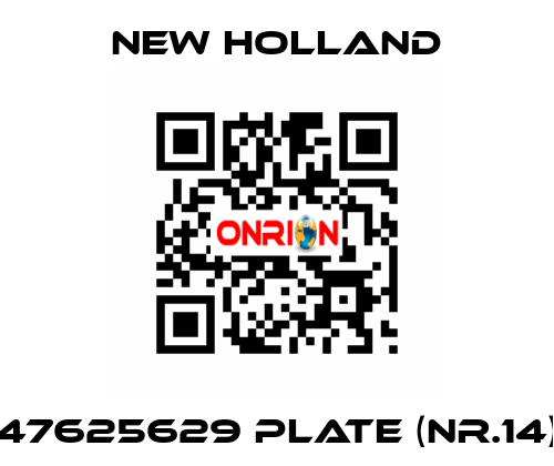 47625629 plate (nr.14) new holland