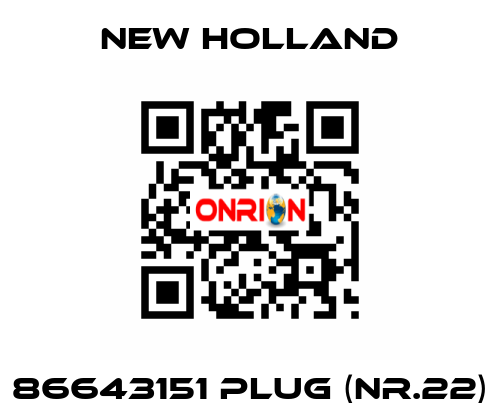 86643151 plug (Nr.22) new holland