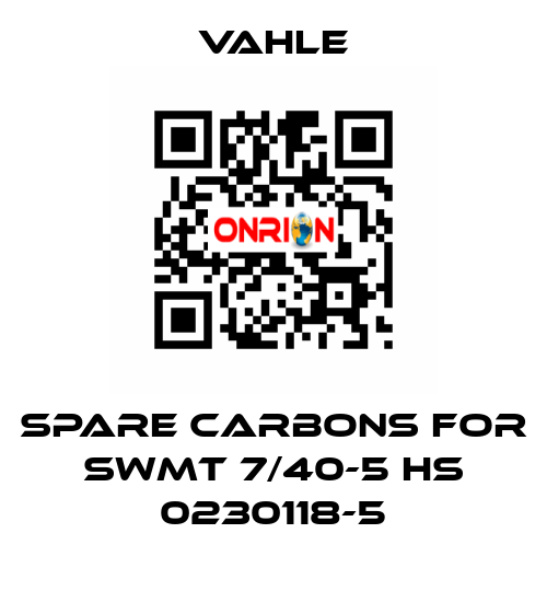 Spare carbons for SWMT 7/40-5 HS 0230118-5 Vahle