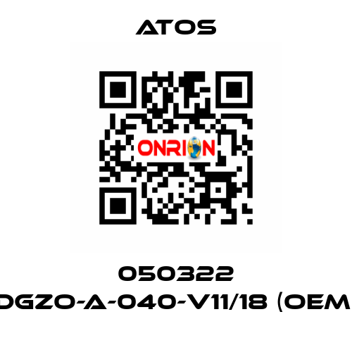 050322 DGZO-A-040-V11/18 (OEM) Atos