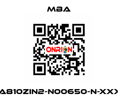 MBA810ZIN2-N00650-N-XXXXX MBA