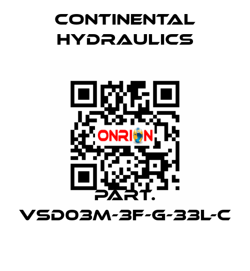 Part. VSD03M-3F-G-33L-C Continental Hydraulics