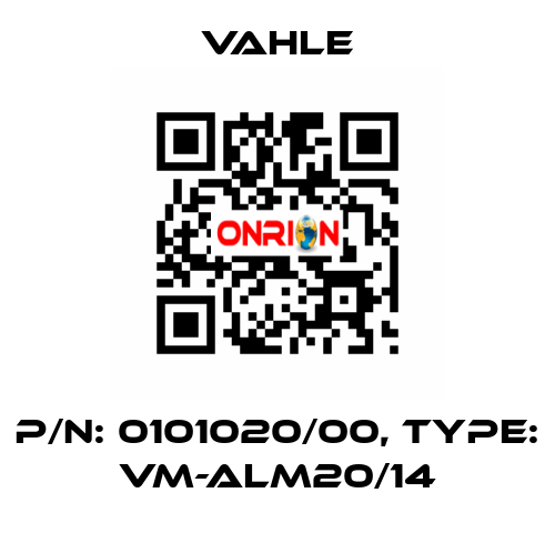 P/n: 0101020/00, Type: VM-ALM20/14 Vahle