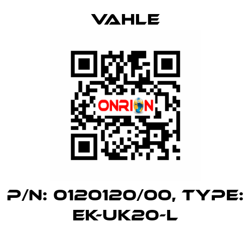 P/n: 0120120/00, Type: EK-UK20-L Vahle