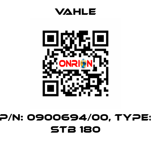 P/n: 0900694/00, Type: STB 180 Vahle