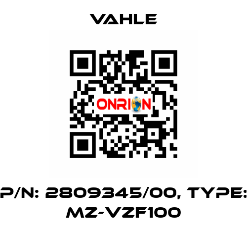 P/n: 2809345/00, Type: MZ-VZF100 Vahle