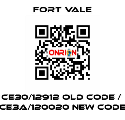 CE30/12912 old code /  CE3A/120020 new code Fort Vale