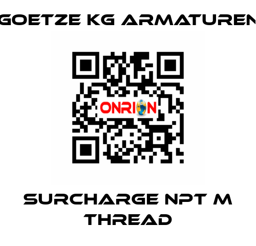 surcharge NPT m thread Goetze KG Armaturen