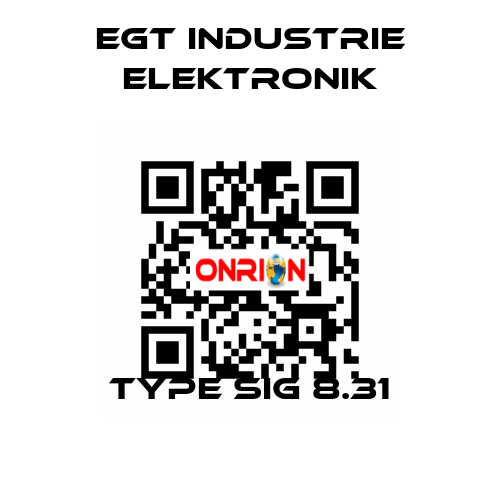 Type SIG 8.31 EGT Industrie elektronik