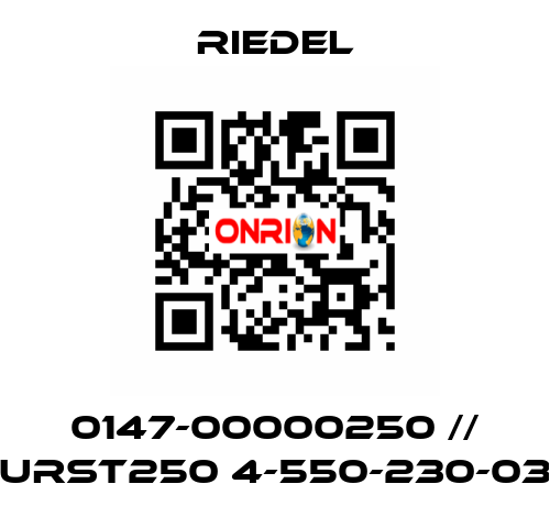 0147-00000250 // URST250 4-550-230-03 Riedel