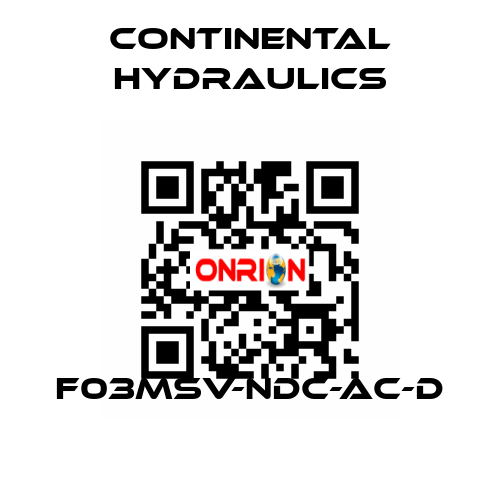 F03MSV-NDC-AC-D Continental Hydraulics