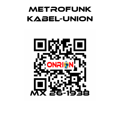 Mx 26-1938 METROFUNK KABEL-UNION