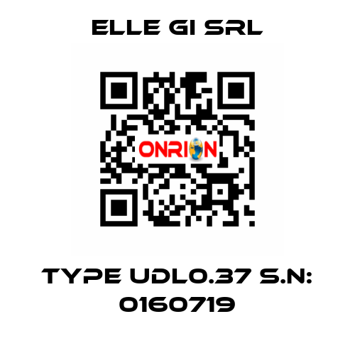 Type UDL0.37 S.N: 0160719 ELLE GI SRL